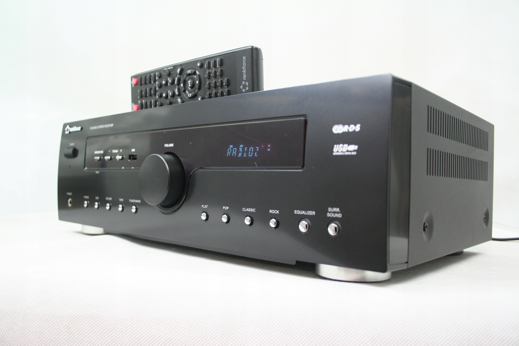 Amplituner RENKFORCE SR-2000U |Prologic|RDS|USB|PILOT
