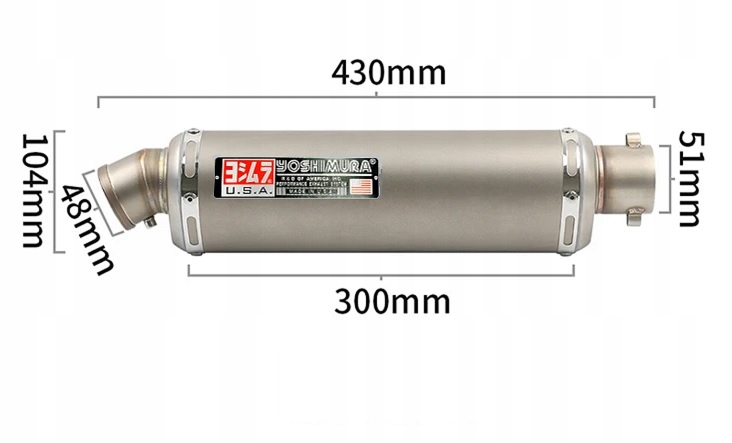 WYDECH MOTOCYKLOWY TŁUMIK YOSHI UNIWERSALNY / YOSHIMURA AKRAPOVIC MIVV LEO Producent inny