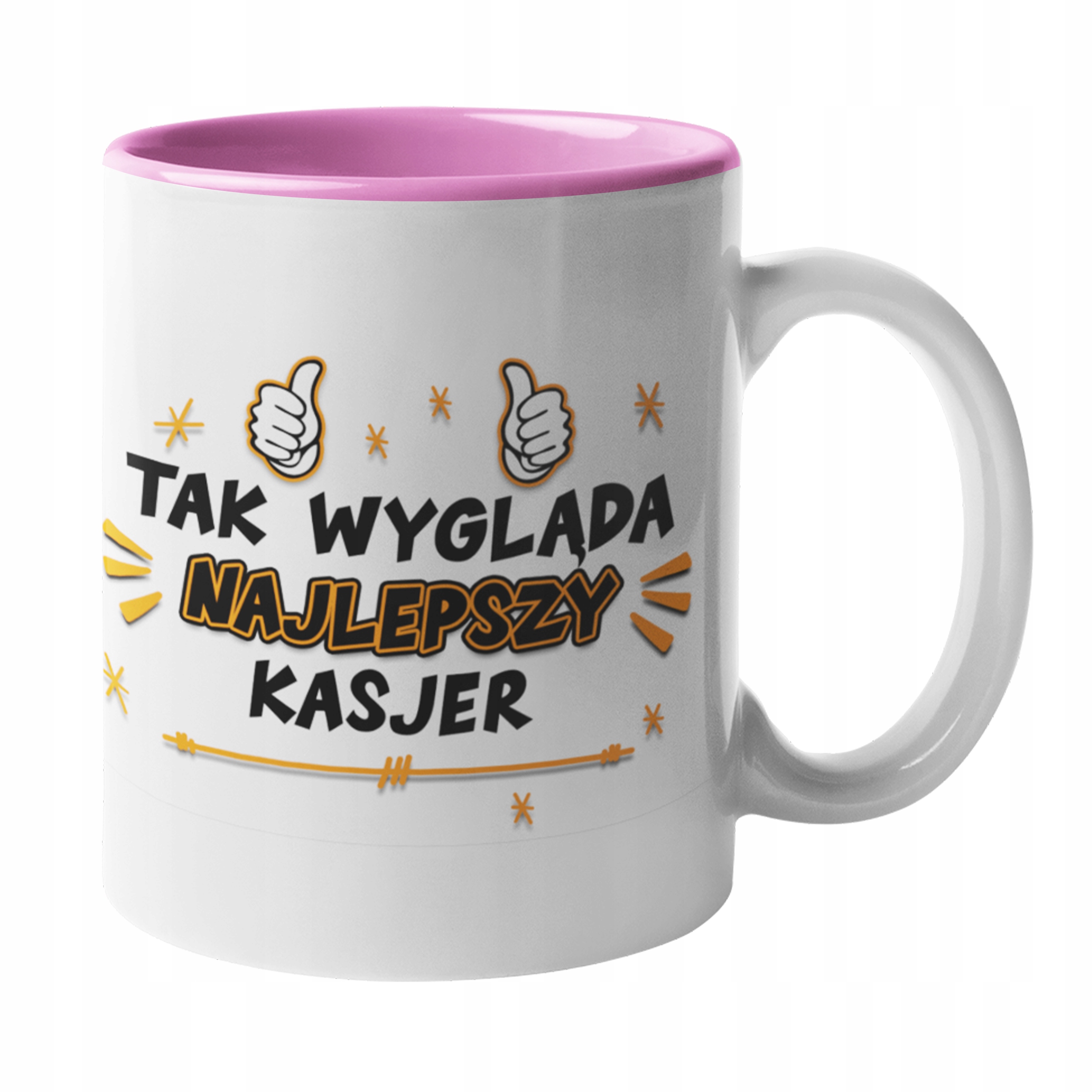 

Kubek dla Kasjera sprzedawca różówy
