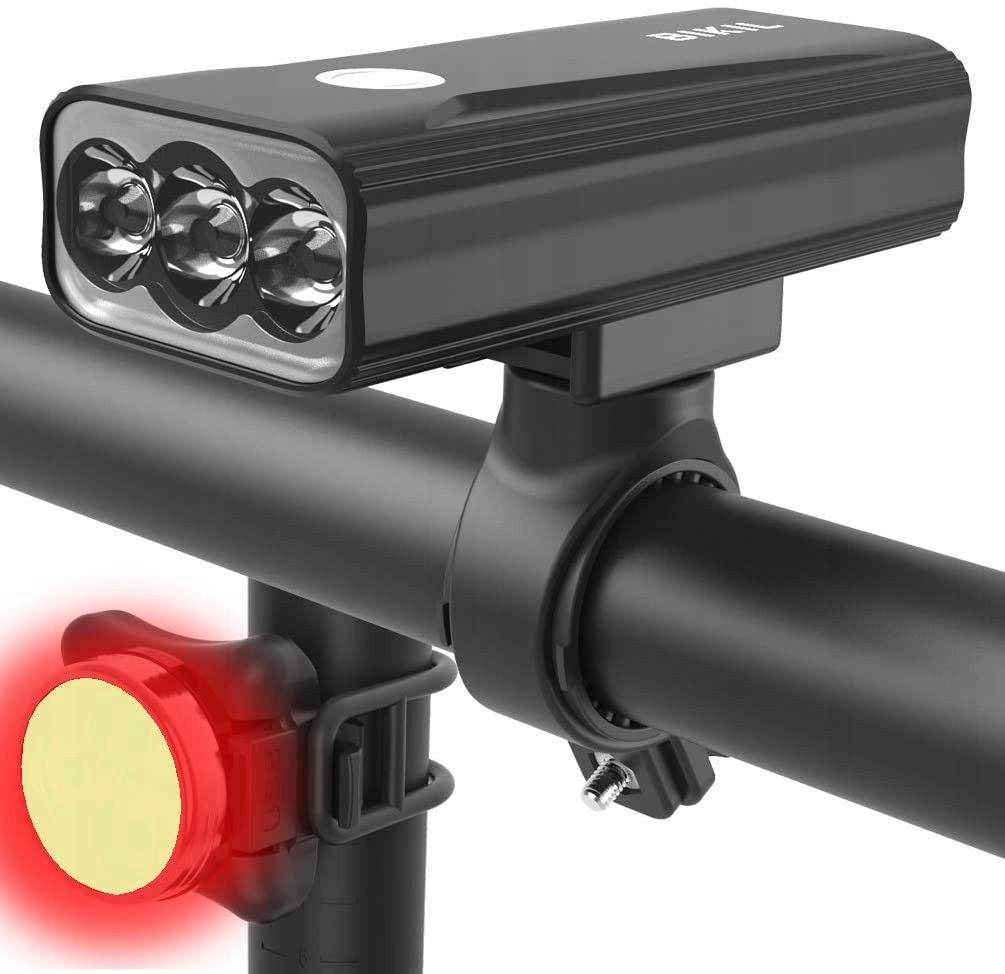 Lampki Rowerowe Przód Tył Usb-c 2400lm 6400mAh Bikil