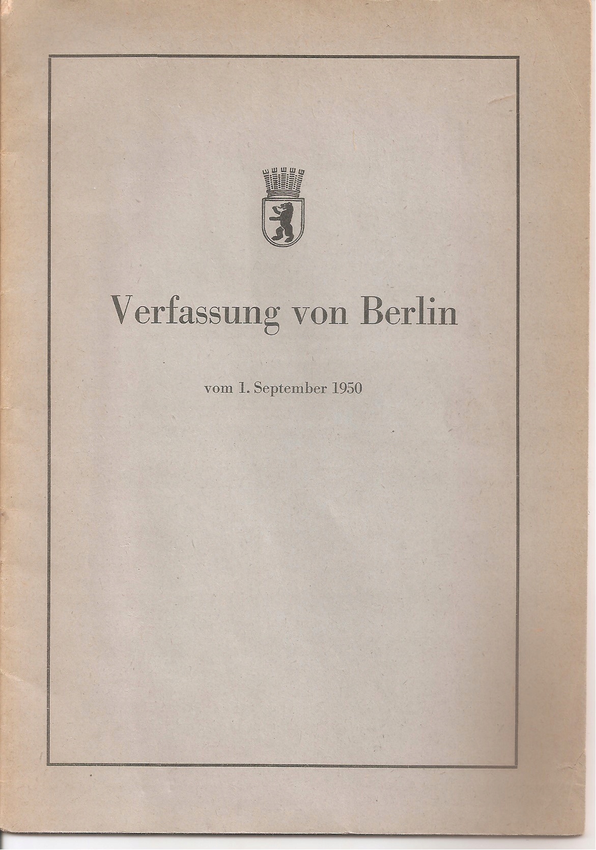 KONSTYTUCJA BERLINA Z 1. IX. 1950 ROKU.