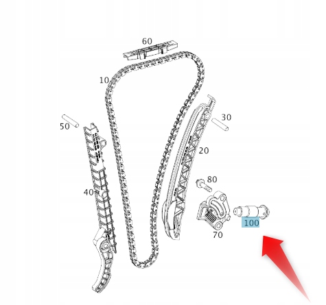 Napínák Rozvodového Řetězu Mercedes M260 M264 A2600502000