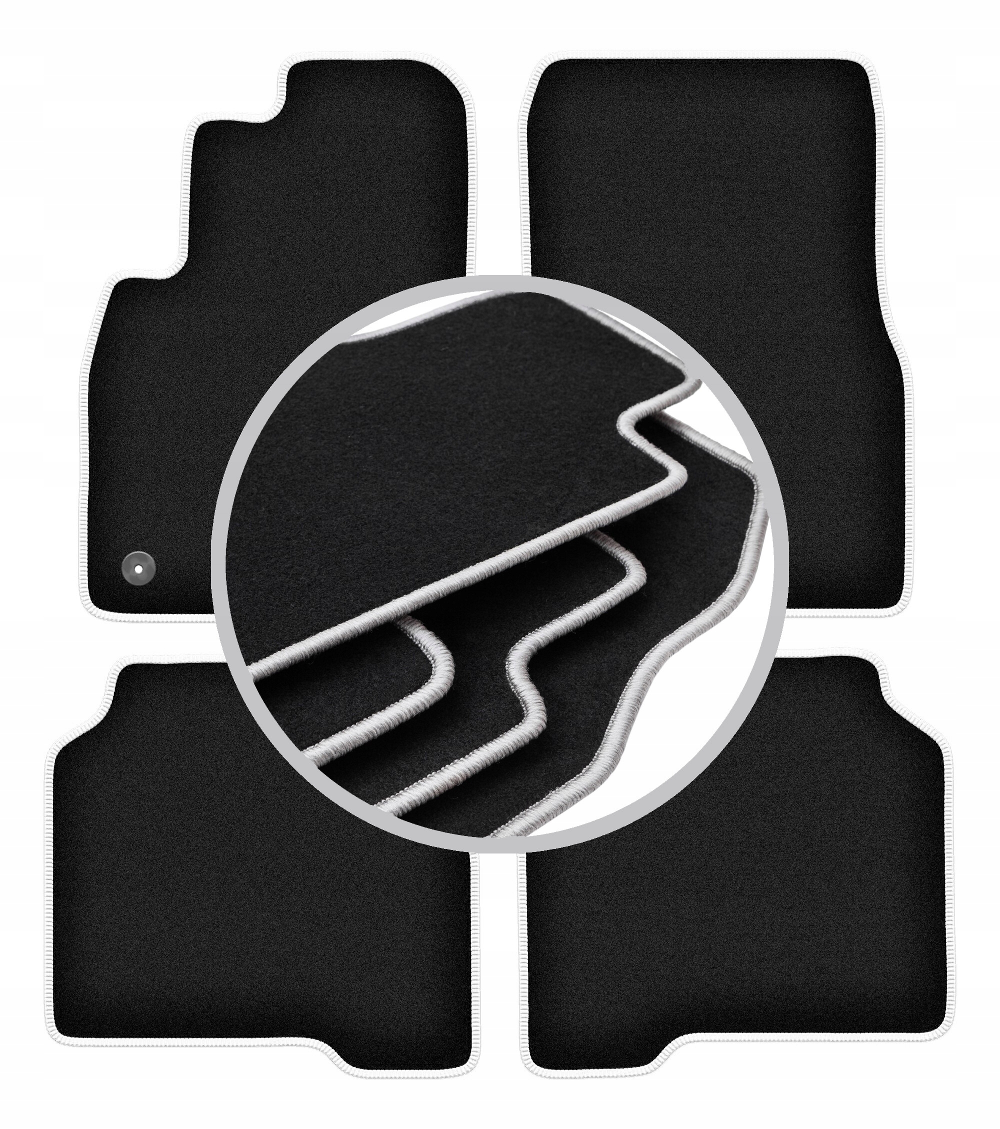 Koberce do auta stříbrné barvy pro: Hyundai Terracan Suv 2001-2006