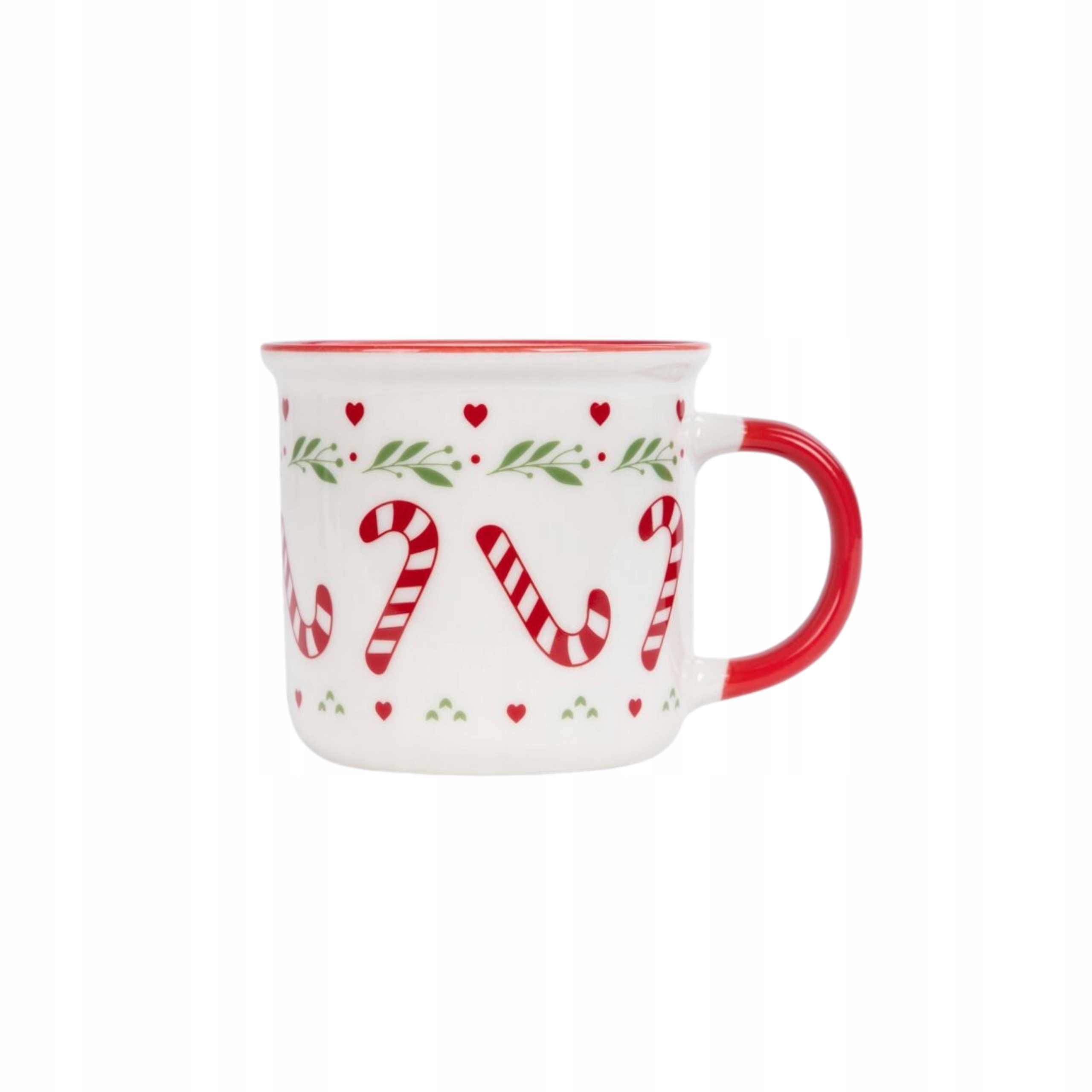 Kubek UNIS z laską cukrową i czerwonym uchem 0,4 l HOMLA