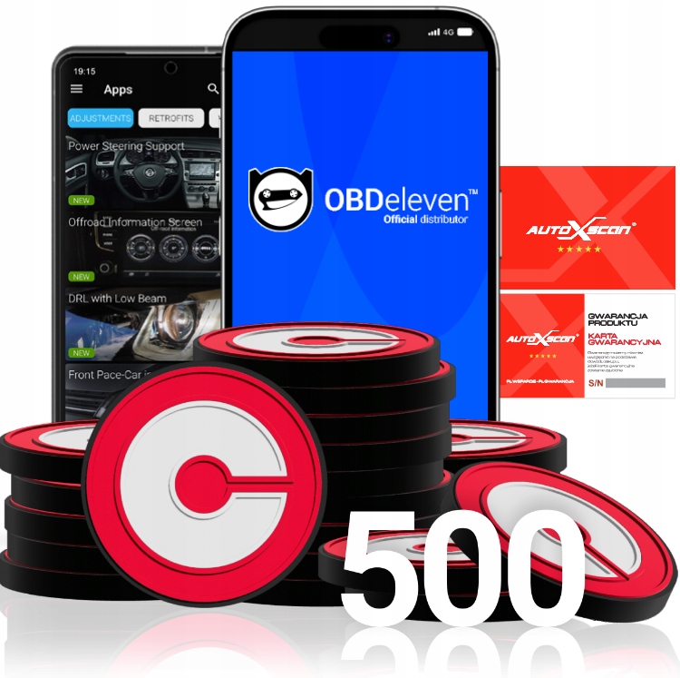 500 kreditů pro aplikaci OBDeleven – 500 kreditů OBDeleven Polský Prodejce