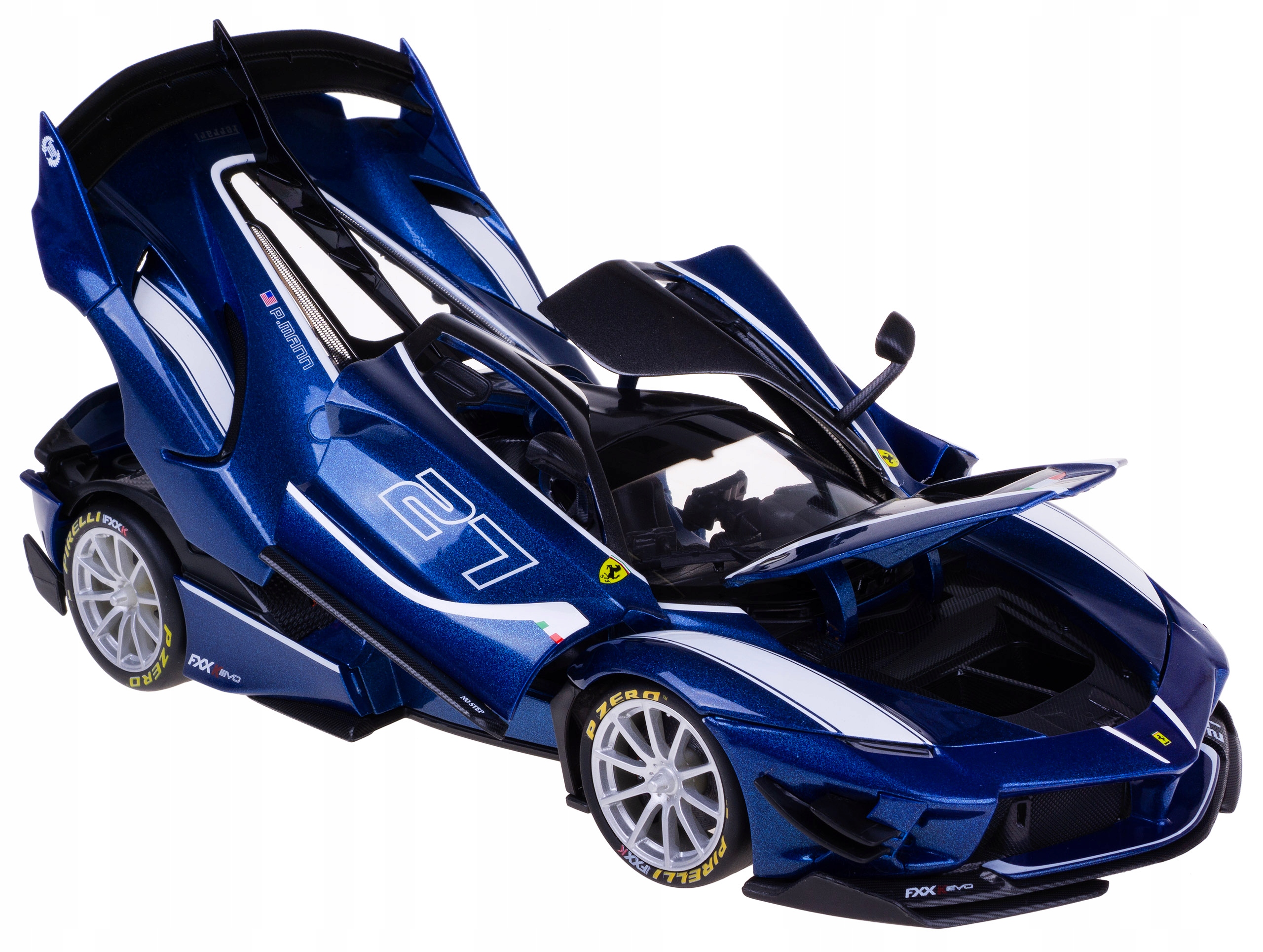 Ferrari Fxx-k Evo #27 Model Kovový Bburago 1:18 Modrý