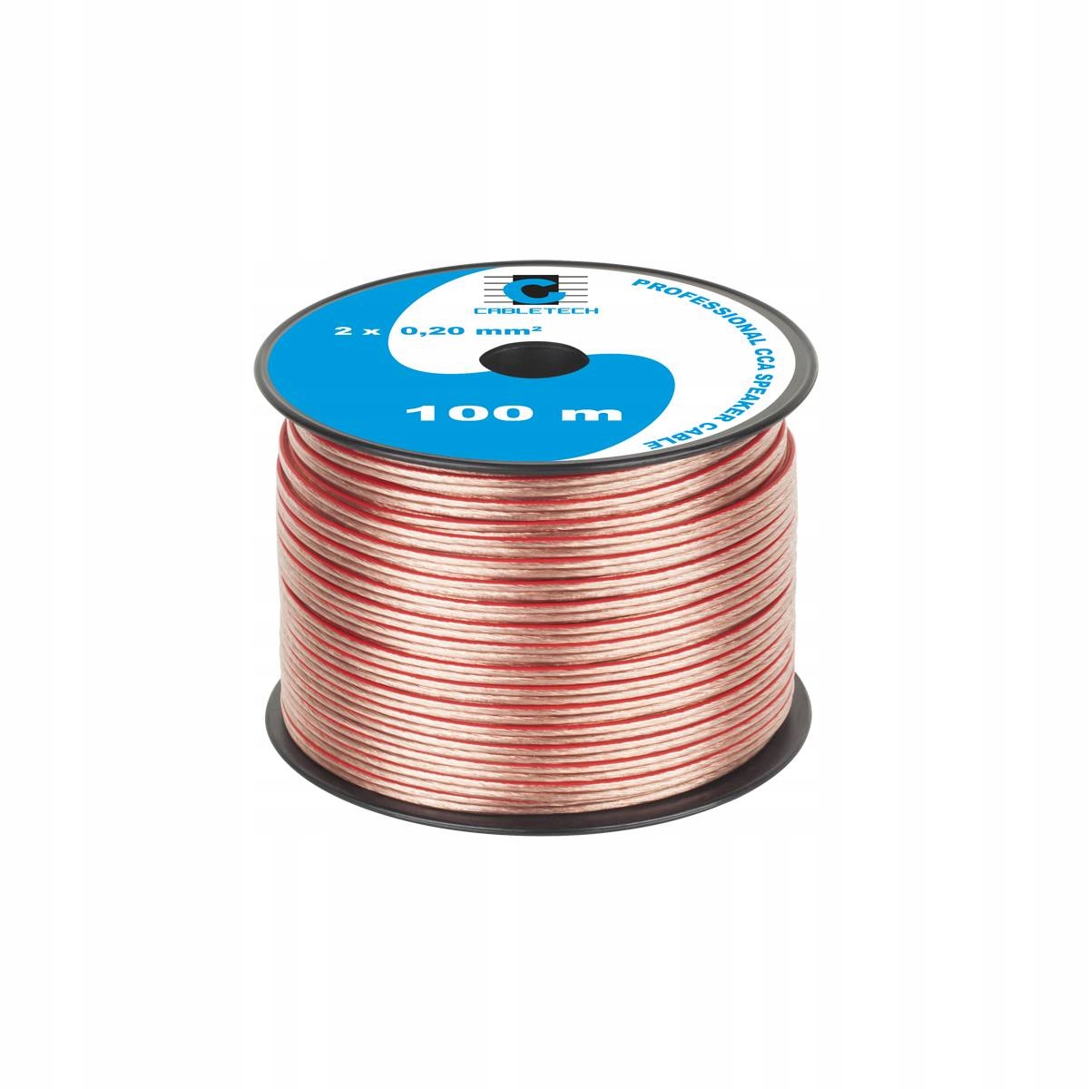 

Kabel głośnikowy 100m 2x0,2mm Cca rolka Cabletech