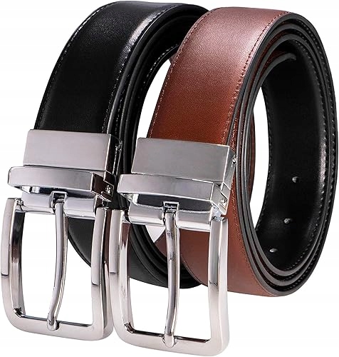 Pásek Z Ekologické Kůže Oboustranný Elegantní Stylový 100 CM Nastavitelný