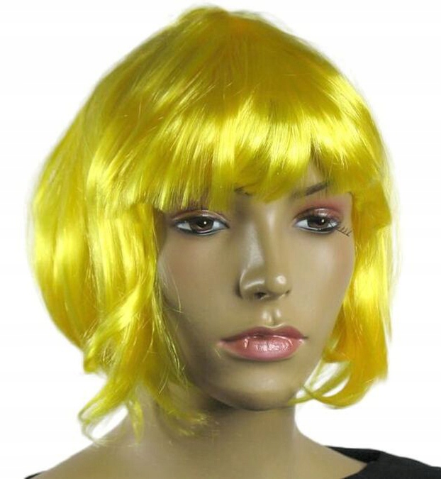 

Peruka Żółta Żółte Włosy Półdługie Proste