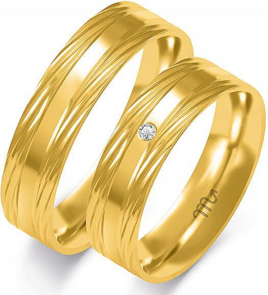Zlatý snubní prsten pro pár 585 r 26 27 28 dámský pánský 14k