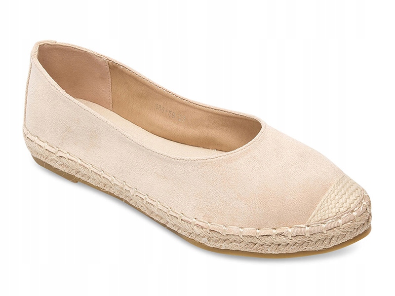 

Wygodne Zamszowe Espadryle Beżowe 39
