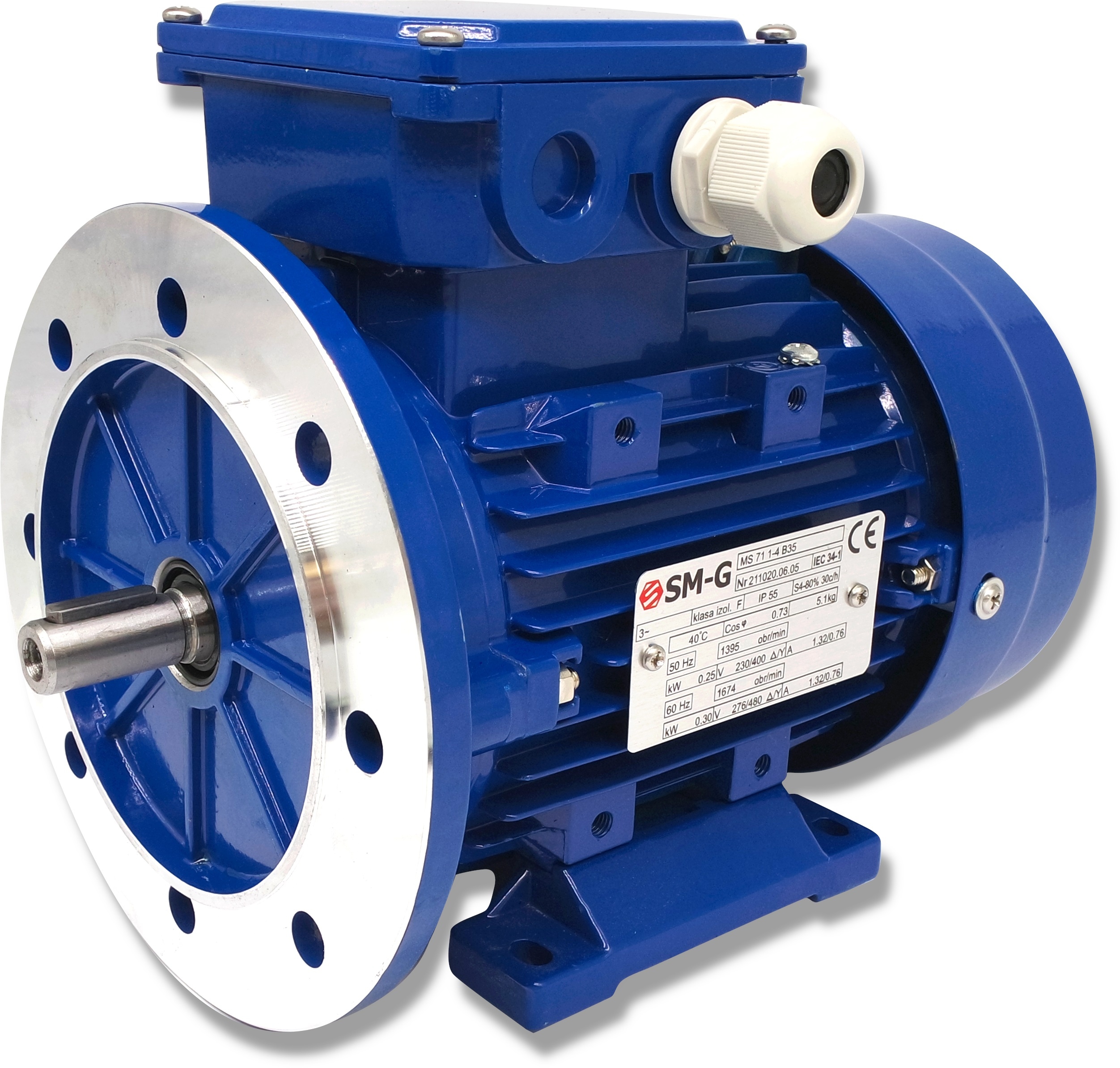 3029.MS.71.1-4.0,25kW.B3558 - Фланцевий двигун 0.25 kW 230v 1395obr 3-фазний