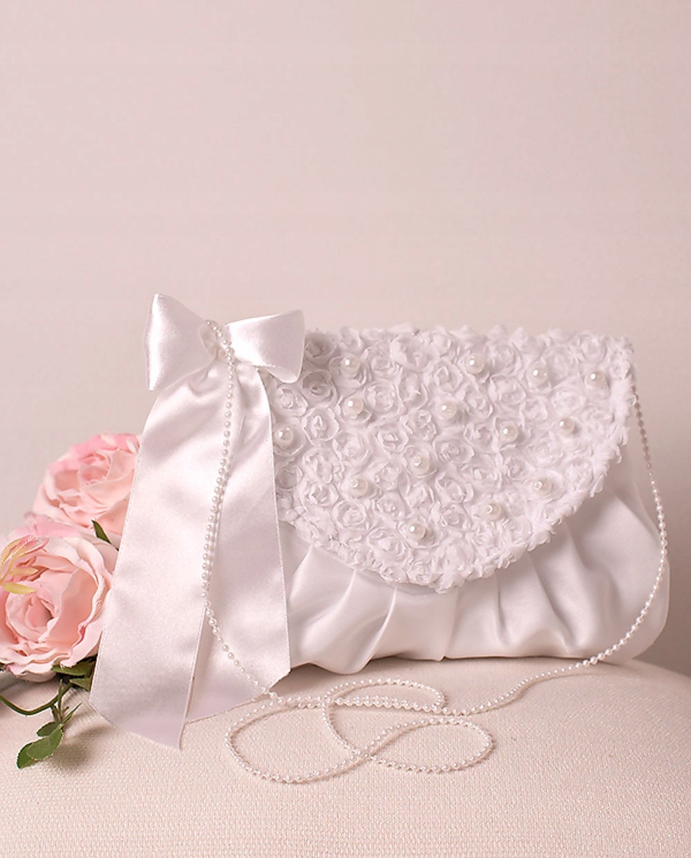 06 Torebka komunijna Majowa Perła z perłami Marka inna