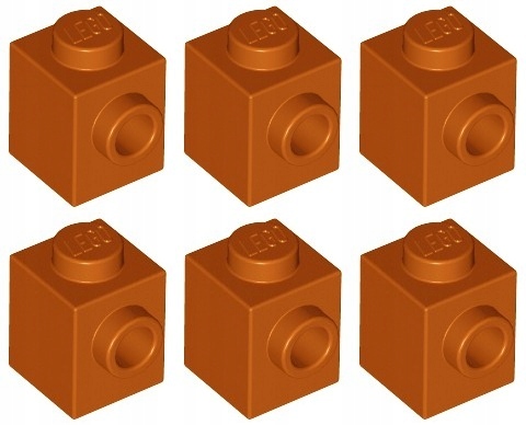 

Lego 87087 Klocek 1x1 pomarańcz ciemny (3g) 6 szt.