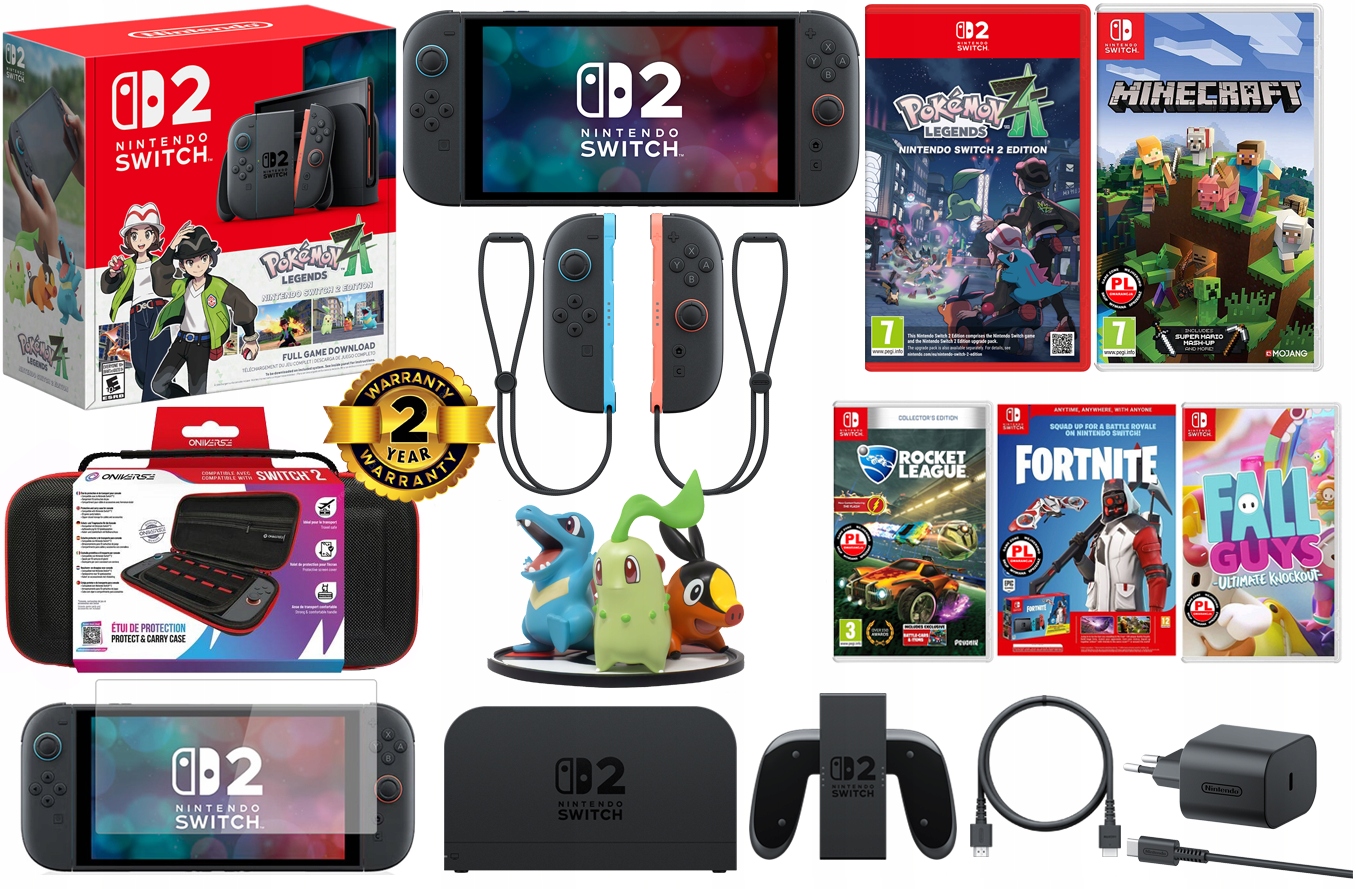 Nintendo SWITCH 2 Pokemon Z-A + 256GB + gry + figurka + etui +