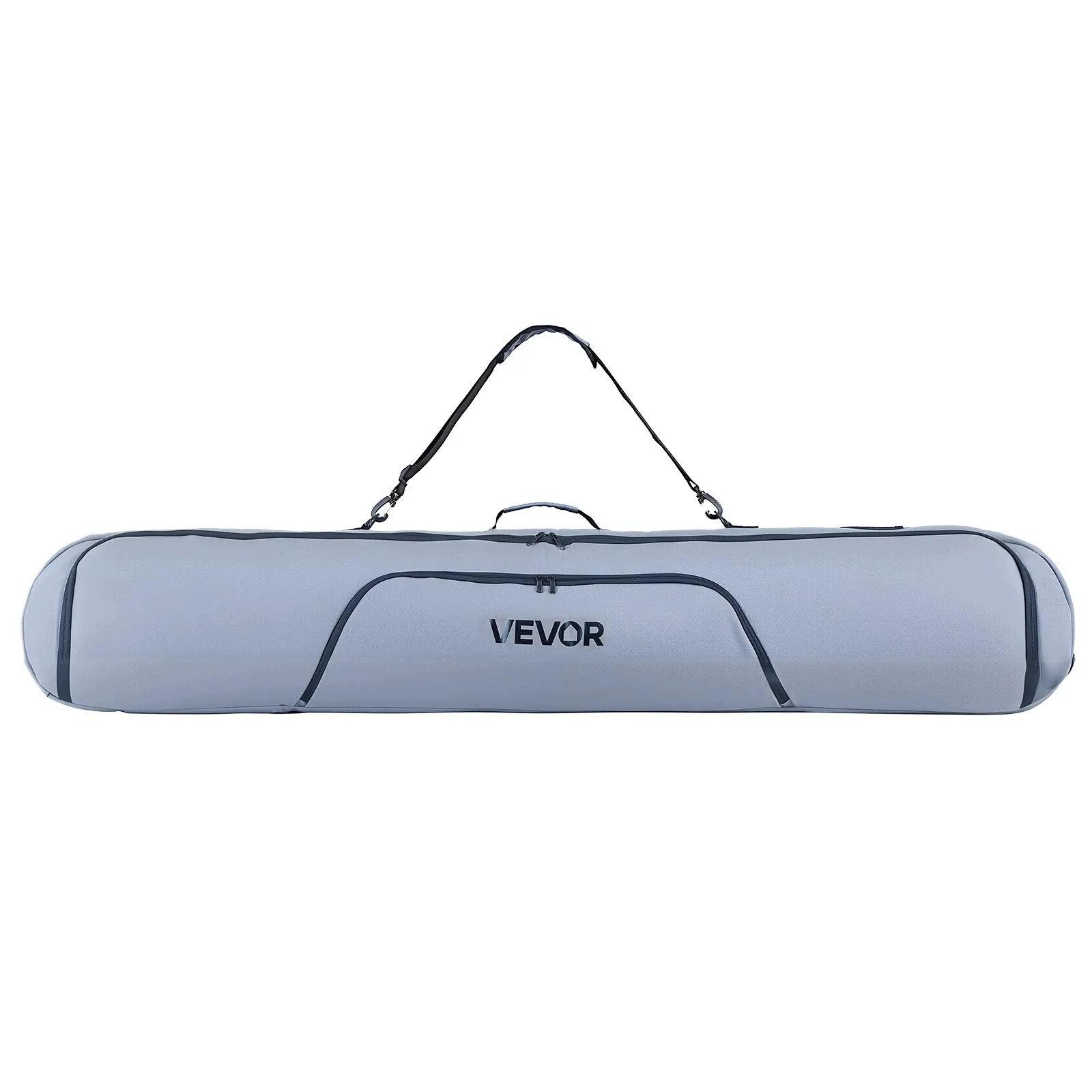 Wodoodporny pokrowiec snowboard narty torba 165x30x18 cm 600D mocny szary