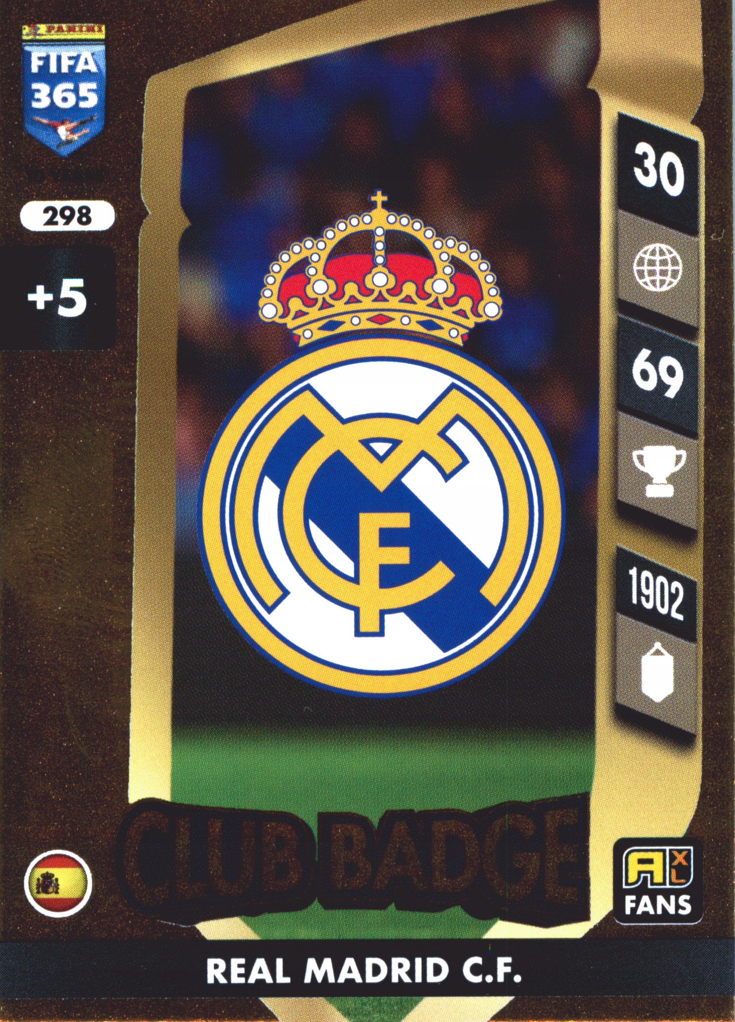 Panini Fifa 365 2025 Fans Club Badge Logo 298 Real Madryt