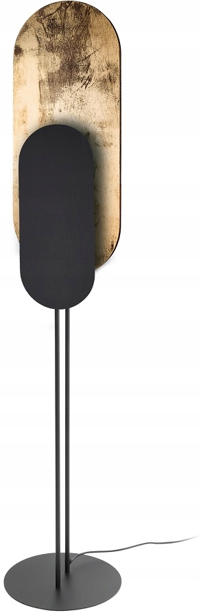 Nowodvorski Lampa Stojąca Złotoczarna 7646 Wheel Podłogowa Złoto Czerń