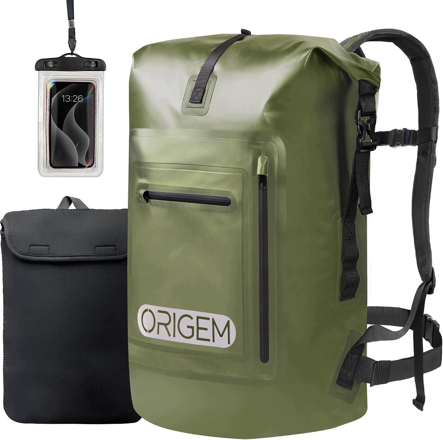 Plecak wodoodporny 85L Amy Green na laptopa 14" kajak trekking