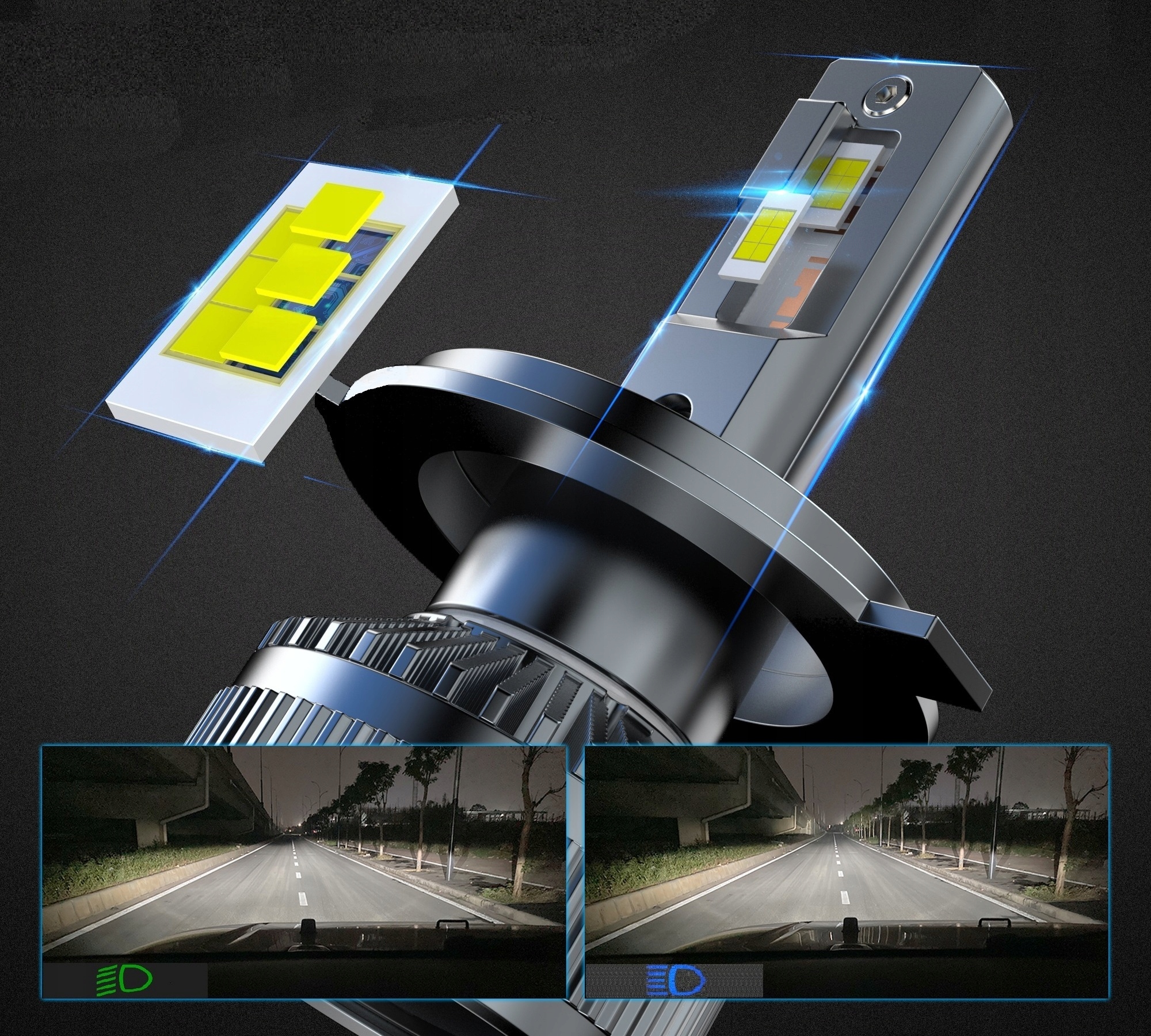 ŻARÓWKI LED H4 100% CAN MONSTER ULTRA 30000LM 160W Model LED HEADLIGHT typ MONSTER autoled24