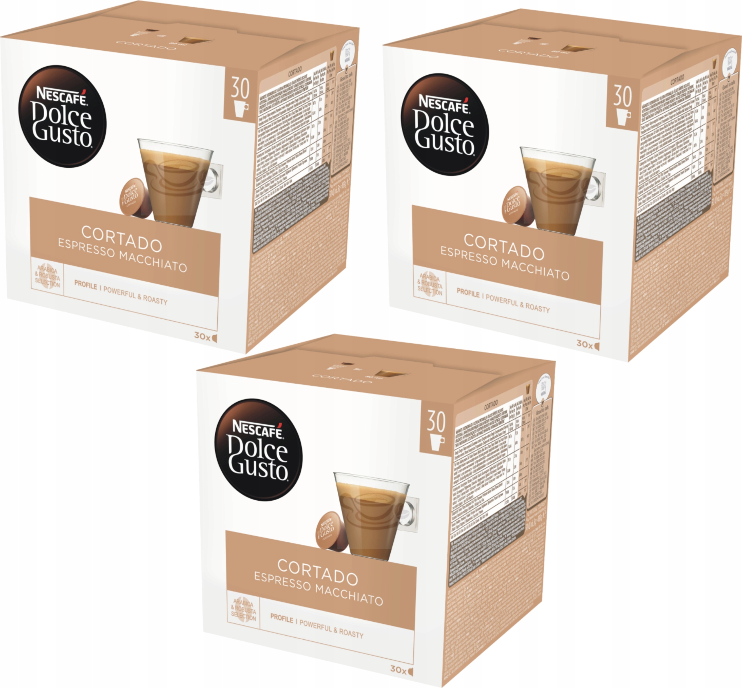 Kapsułki Dolce Gusto Nescafe Cortado Espresso Macchiato 90 sztuk 3x30