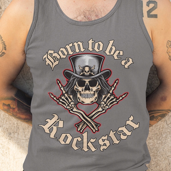 TANK TOP HORROR/ROCK BORN TO BE A ROCKSTAR Rozmiar XL