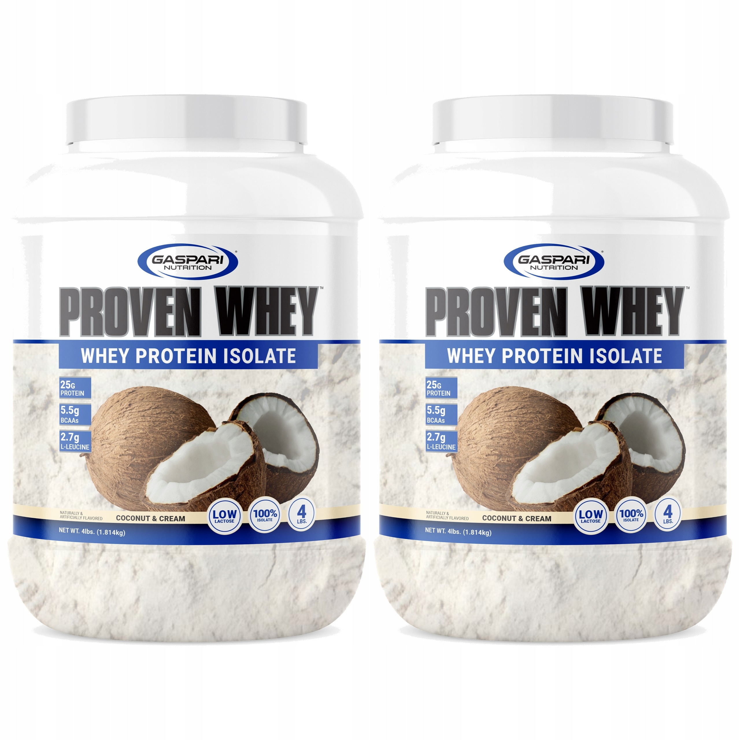 2x Protein Wpi Izolát Doplněk Stravy Proven Whey 2.0 Protein 1814 g kokosový Gaspar