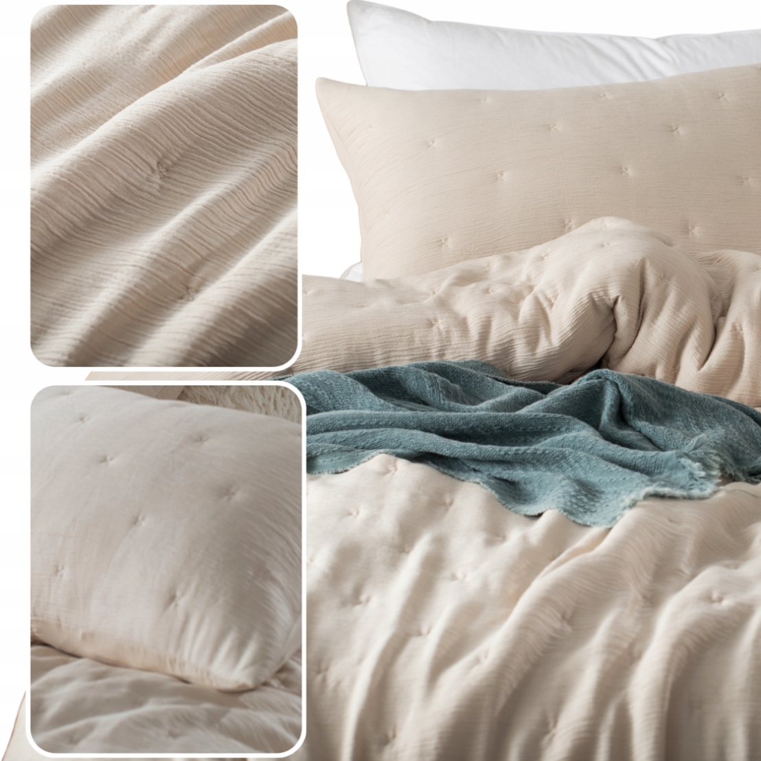 Prošívaná Přehoz Teplá Deka Na Postel Gauč Pléd 240x220 Stella Béžová