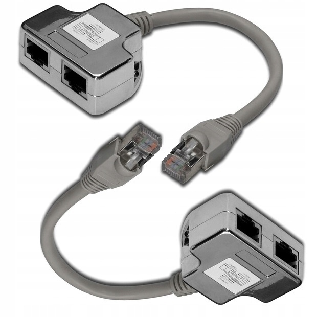 

Adapter rozgałęźnik splitter Lan RJ45 2xRJ45 Ftp