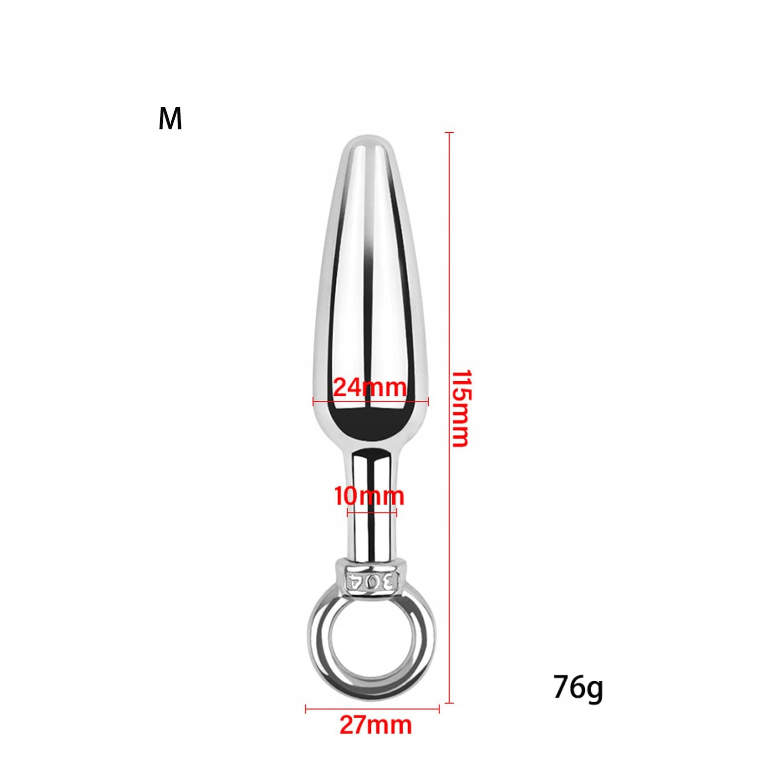 GERRIT Analplug Zestaw Stalowy S M L XL Dildo Prostata Stymulator SM — miniatura 4