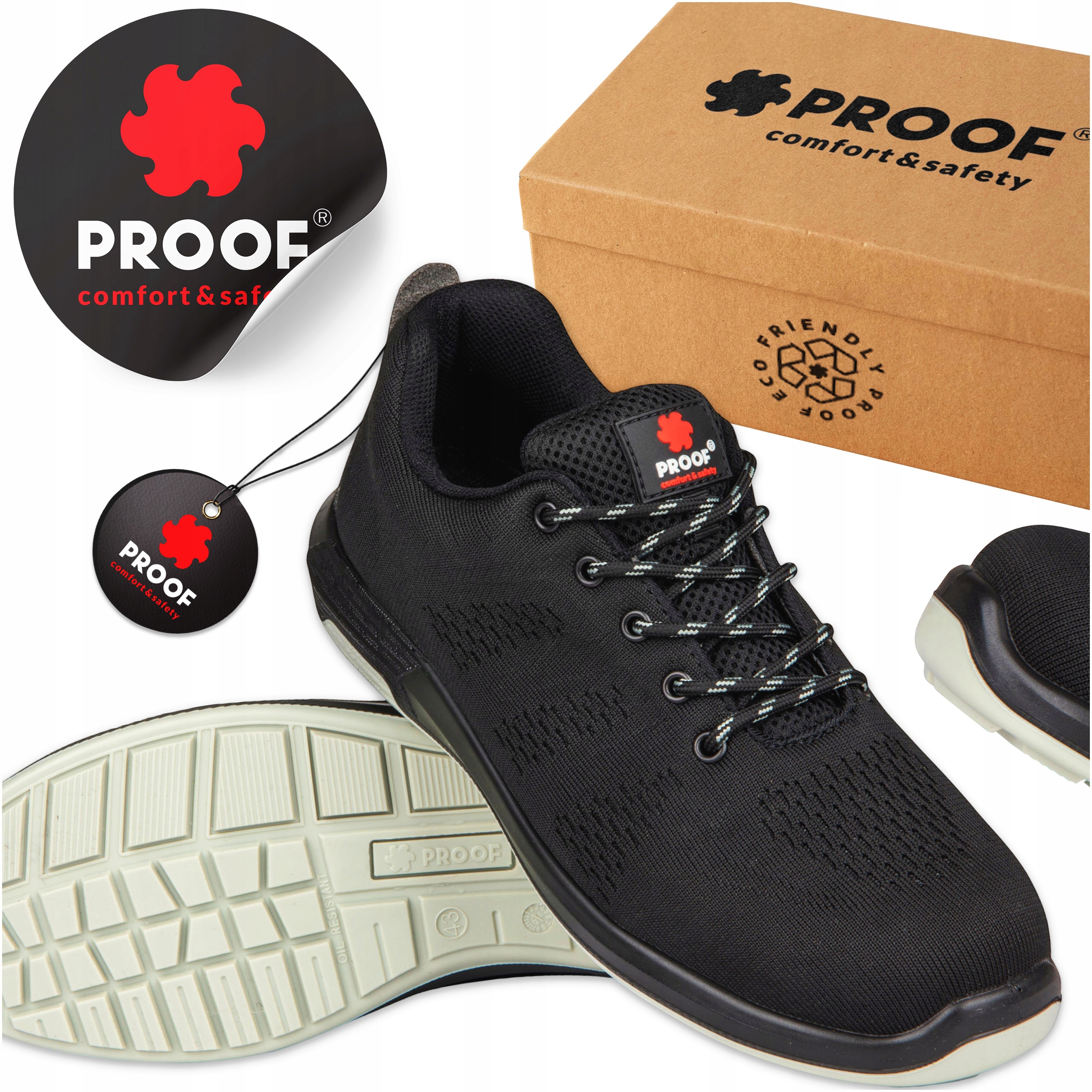 Buty Robocze Damskie Lekkie Obuwie Ochronne Bhp Proof Podnosek S1 Rozm. 35