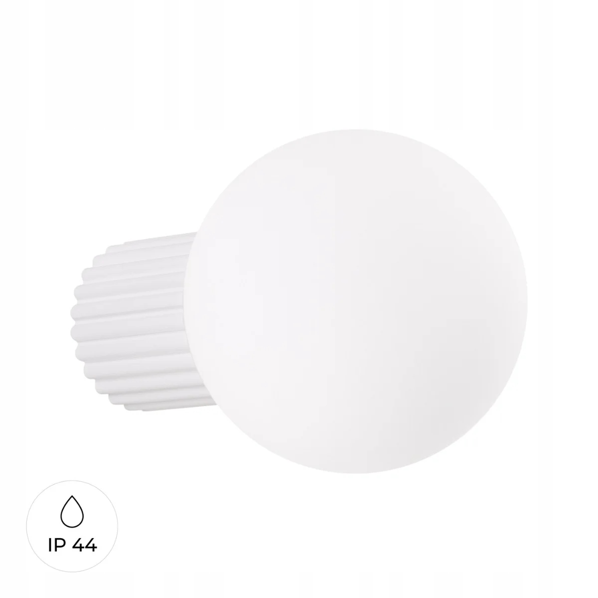 Nástěnné stropní svítidlo bílé rýhované skleněné bílá koule 12 cm IP44 Sollux