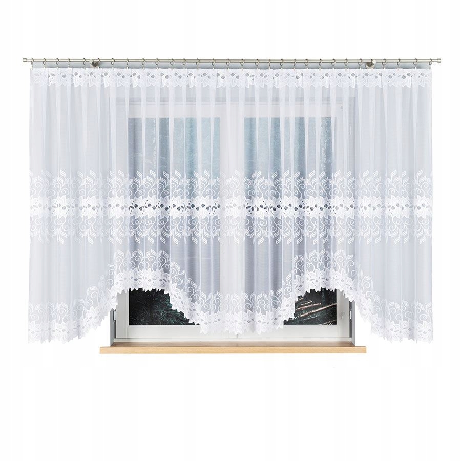 Záclona připravená pro žabky Bastia 500x160 bílá