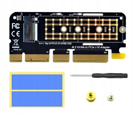 adapter Pci-e x4 x8 x16 dla dysku SSD m.2 NVMe