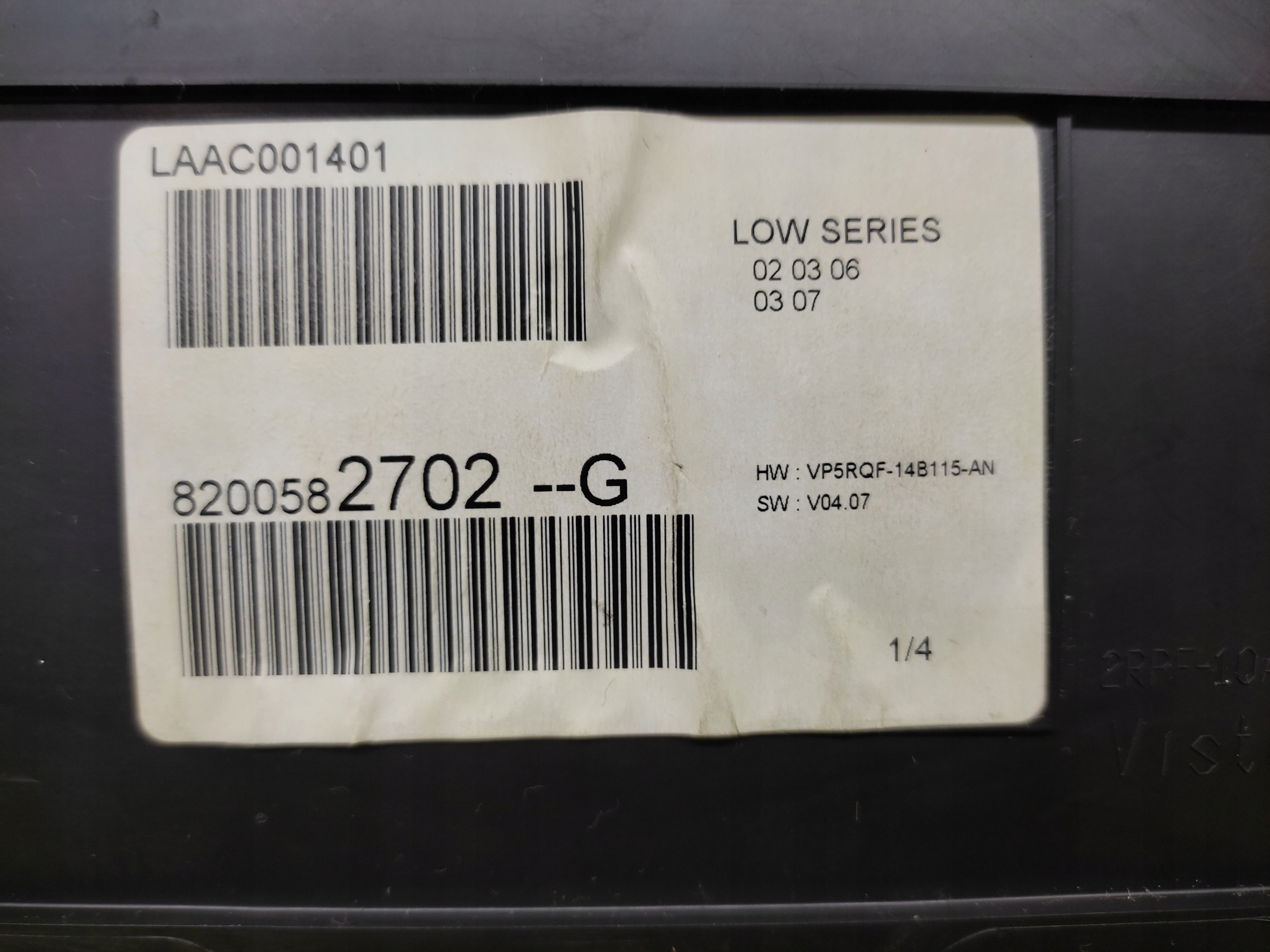 RENAULT CLIO III 1.5 DCI dials dials 8200582702