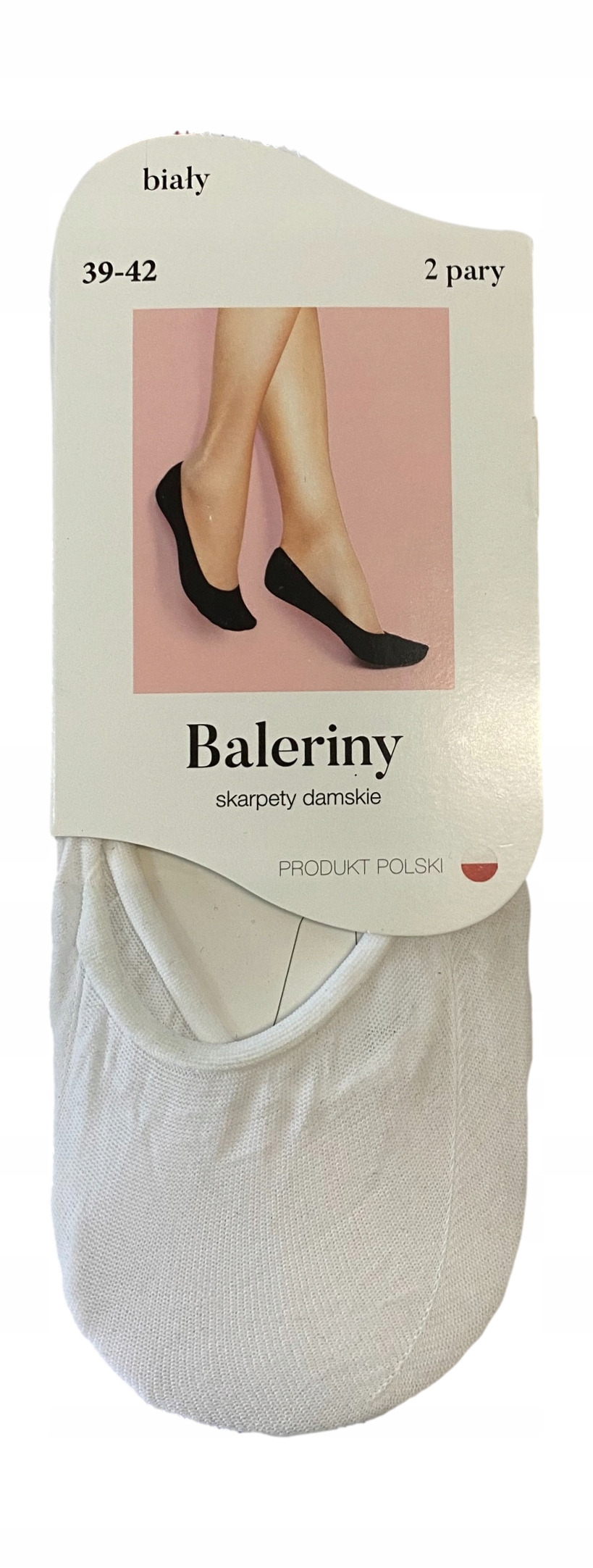 

2PAK Stopki Bezszwowe baleriny Białe *39-42