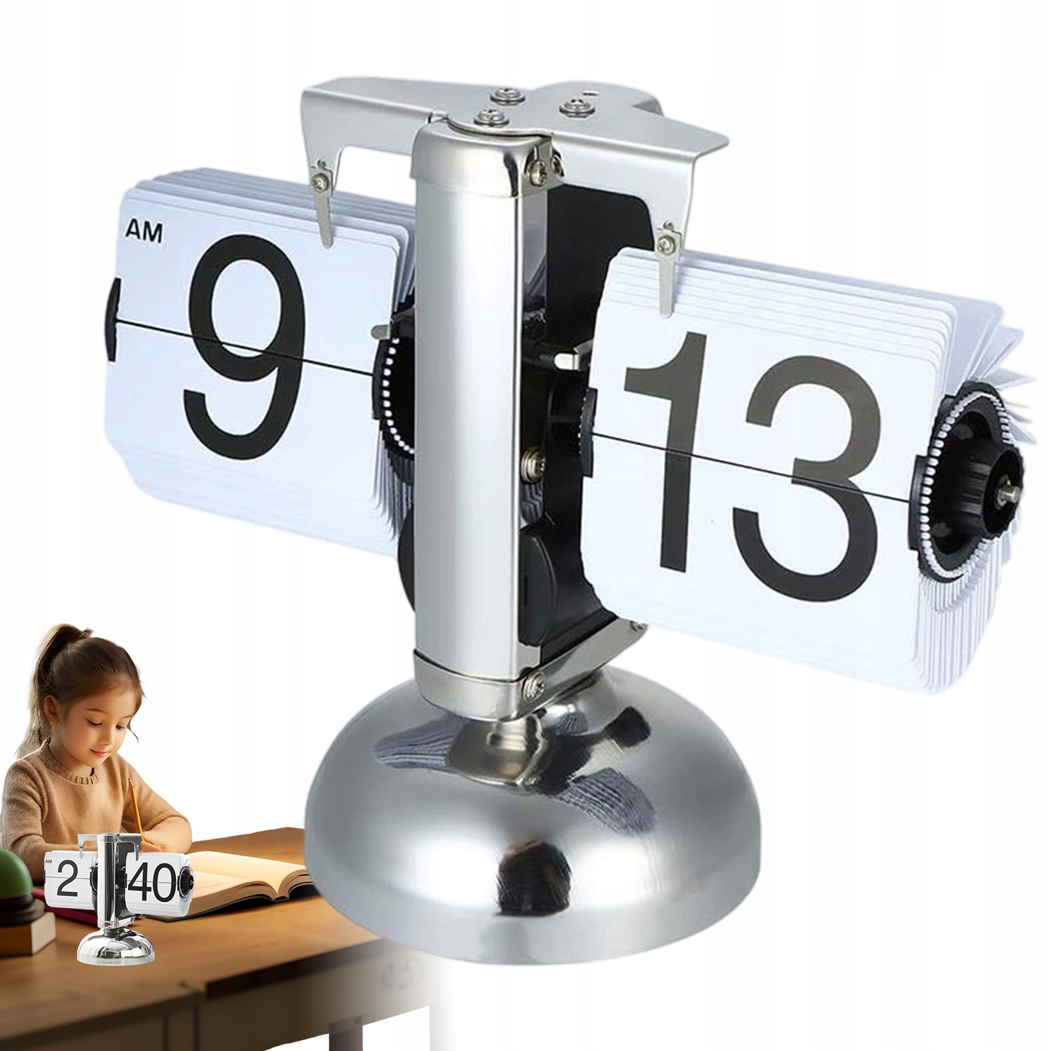Stojící Mechanické Stolní Hodiny Retro Flip Clock Vintage Klapky