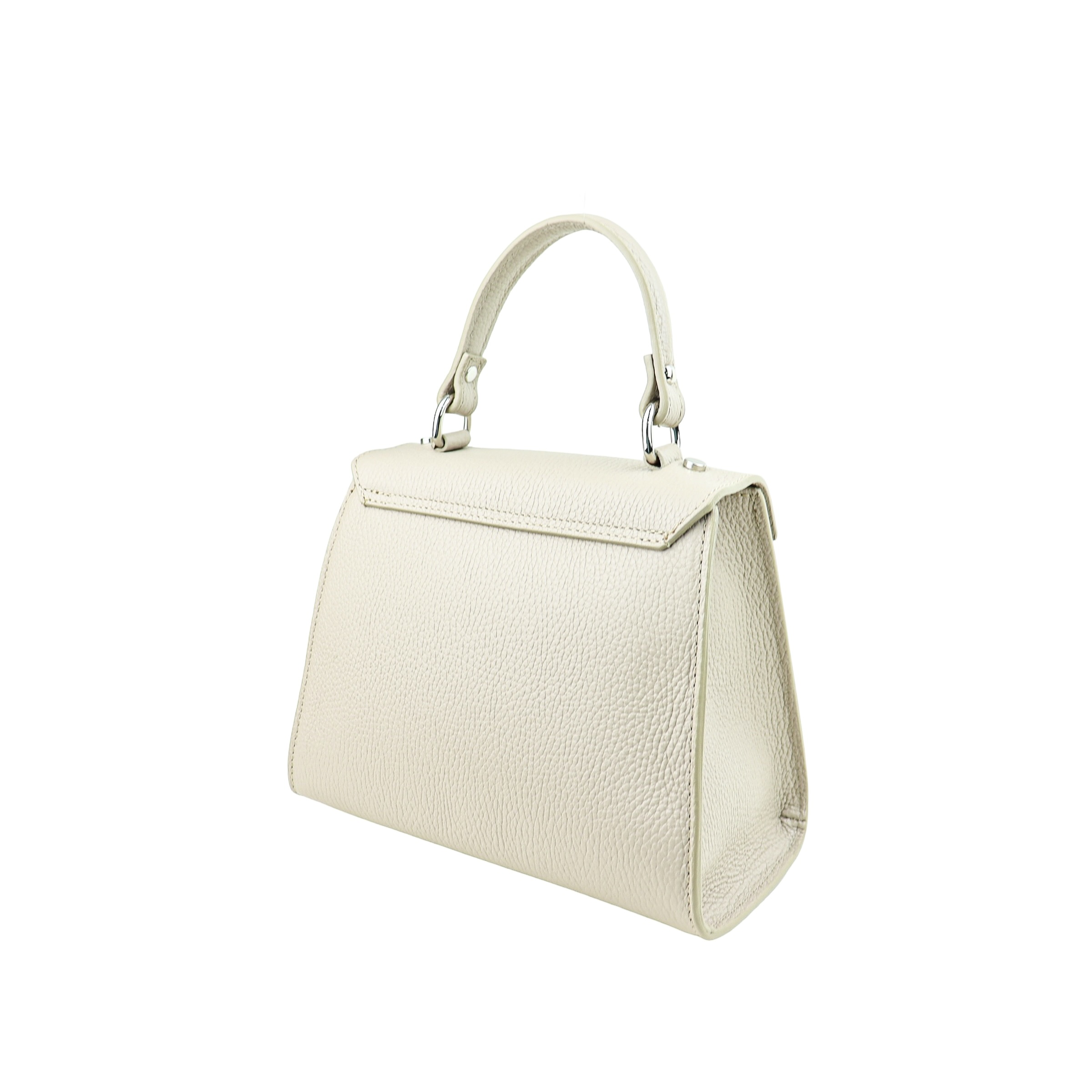 Torebka Skóra naturalna Bożena Ecru Wielkość mała (nie mieszcząca A4)