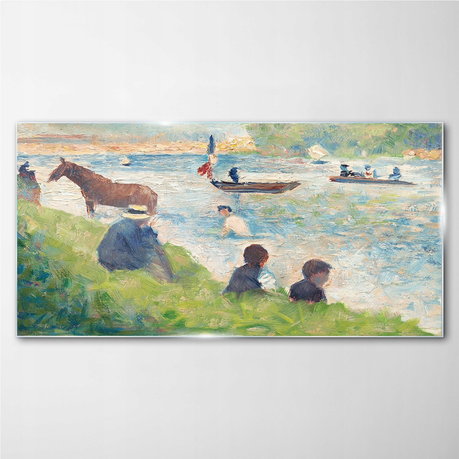 

Foto-obraz szklany Postacie malarstwo 140x70 cm