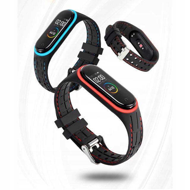 OPASKA PASEK DO XIAOMI MI BAND 5/6/7 - 7 KOLORÓW Kolor czerwony