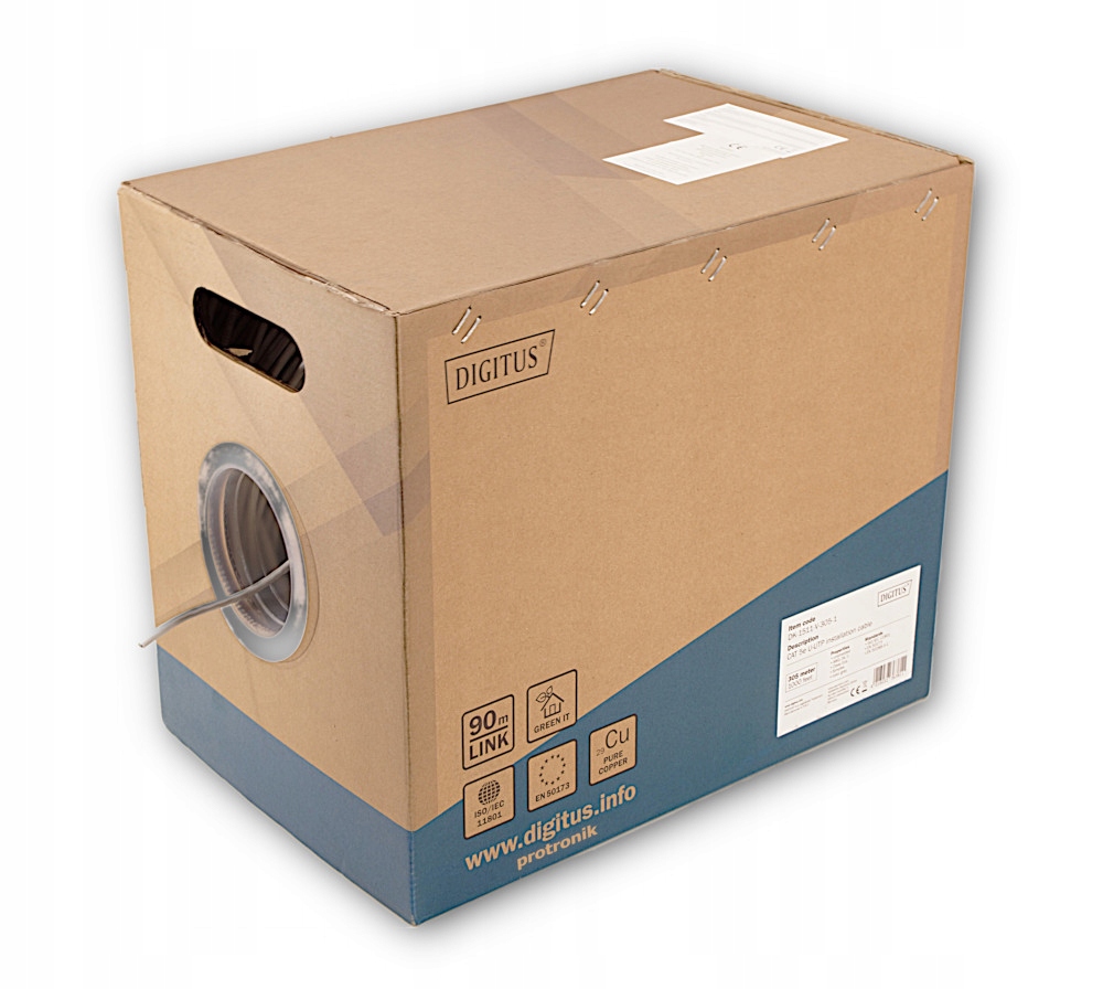 Skrętka przewód internetowy Digitus U/utp kat. 5e 305m (Cu 100%)