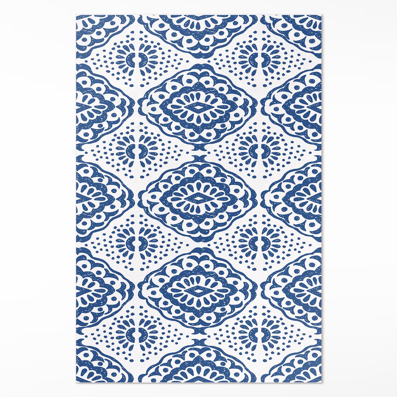 Pvc koberec do domu Rozmer: 100 x 150 cm Modré dekoratívne vzory, ornament