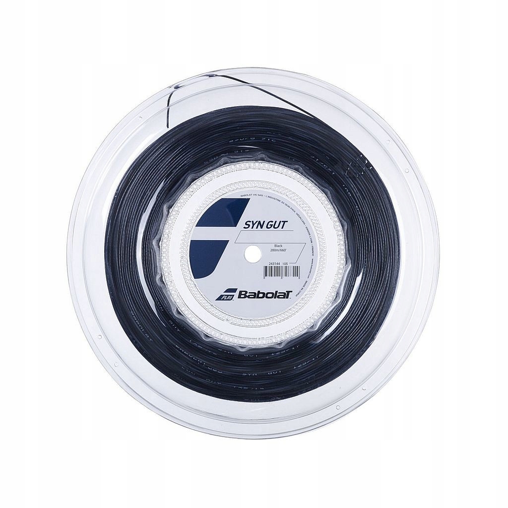 Tenisový výplet Babolat Syn Gut 1,25 mm Černý 200 m