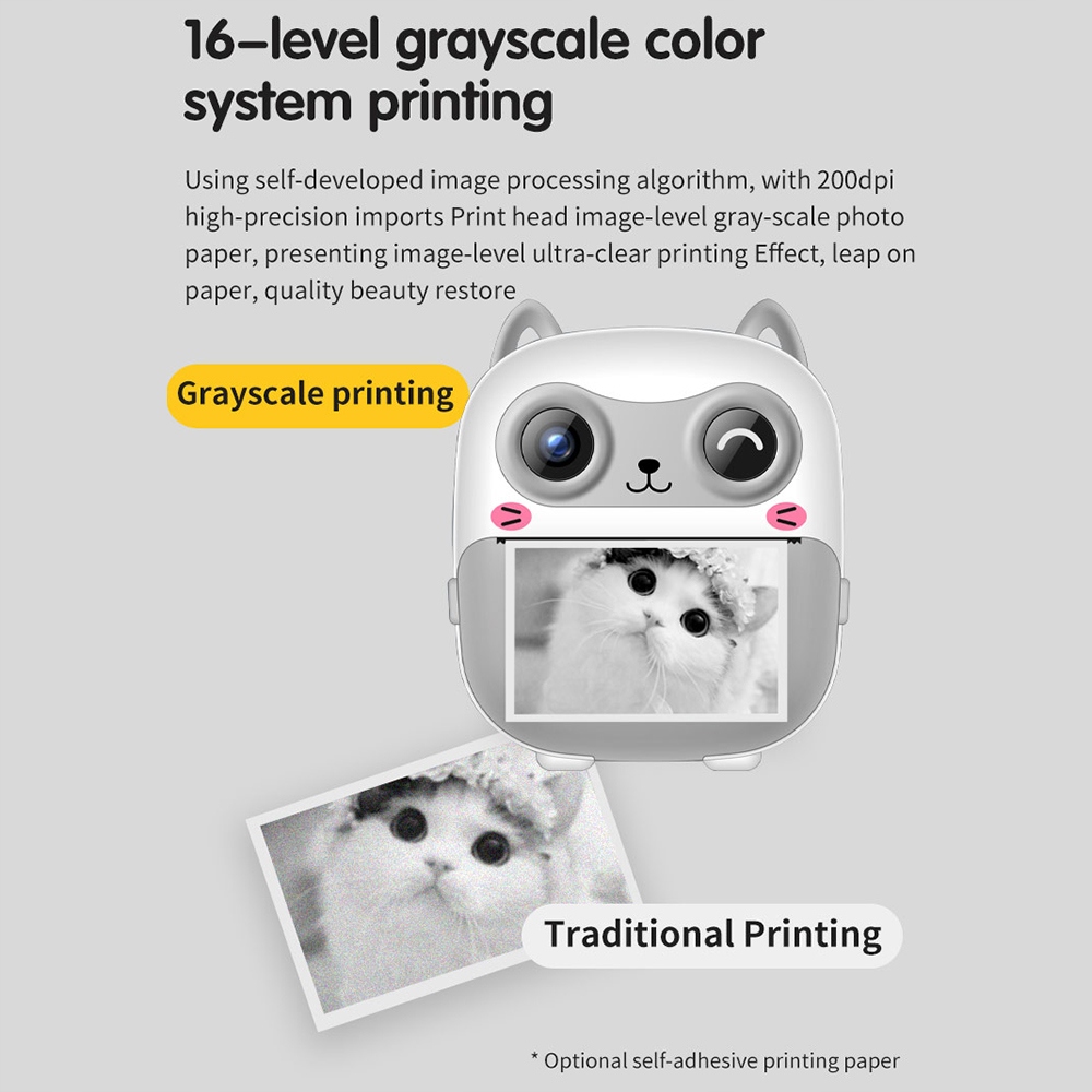 S5 2.4-Inch HD Dual Lens Cartoon Kids Instant Print Camera Built-In Games Minimalny wiek dziecka 7