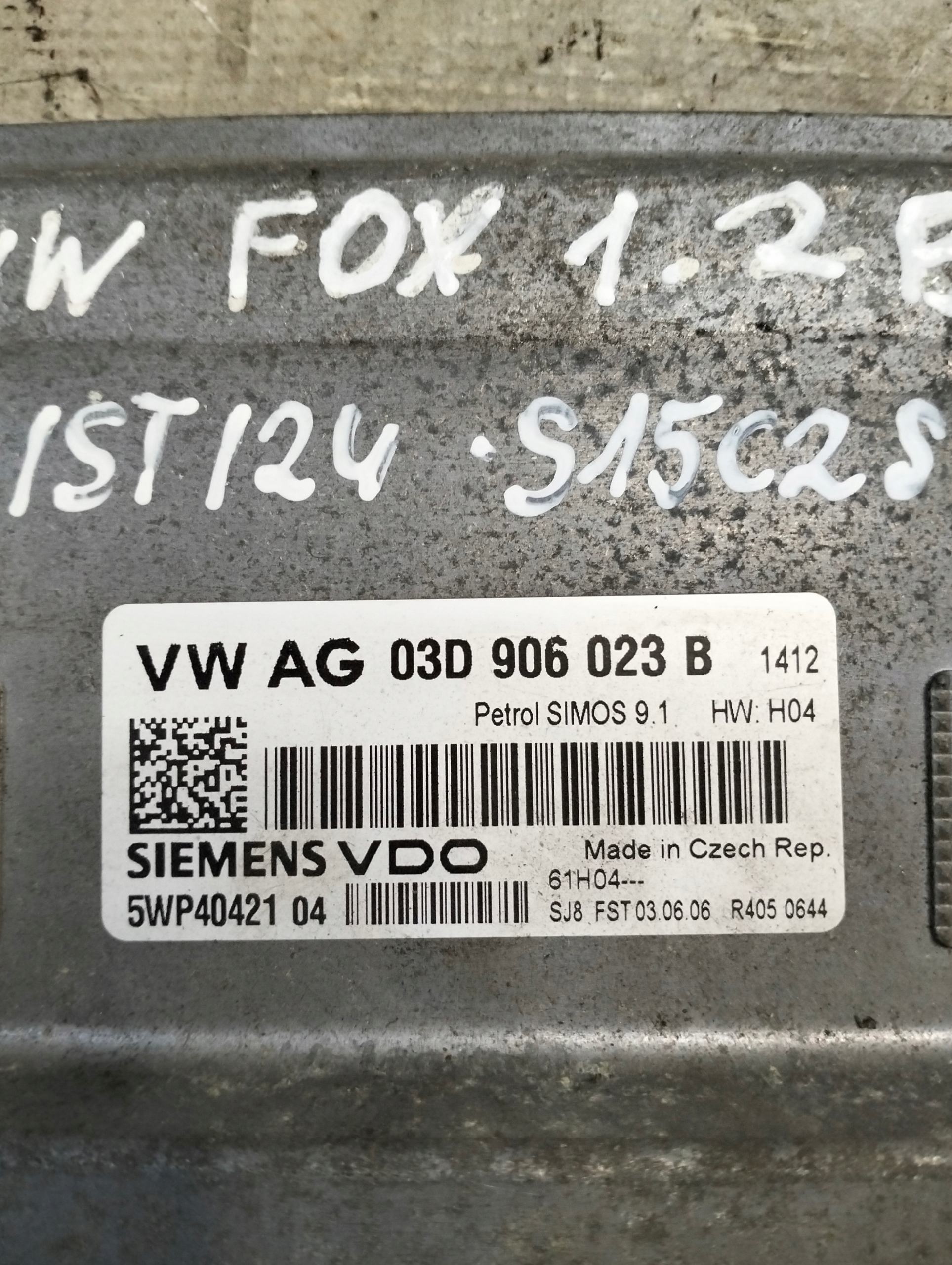 computer Centralina Motore VW FOX 1.2 B OE 03D906023B