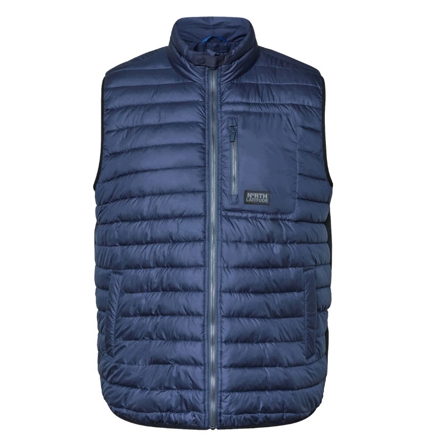 Pánská Bunda Bez Rukávů prošívaná vesta North Latitude Velké velikosti 5XL