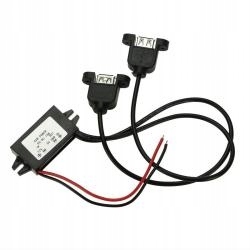 Przetwornica 12V -> 5V 3A 2x gniazdo USB