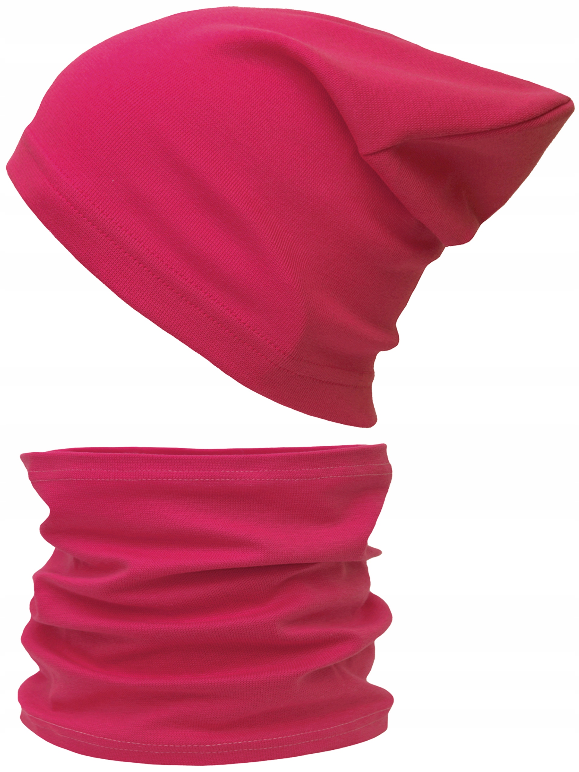 

Czapka Komin Komplet Bawełniany 48-56 fuksja