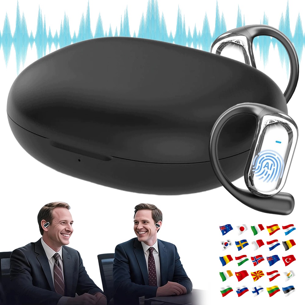 Bluetooth 6.1 sluchátka do uší s 50hodinovou baterií a překladačem 198 jazyků