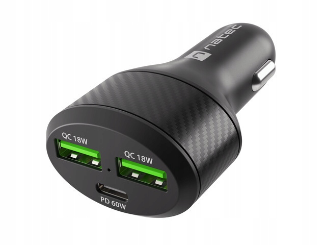 

Ładowarka Samochodowa Natec Coney 2xUSB 1xUSB-C Pd